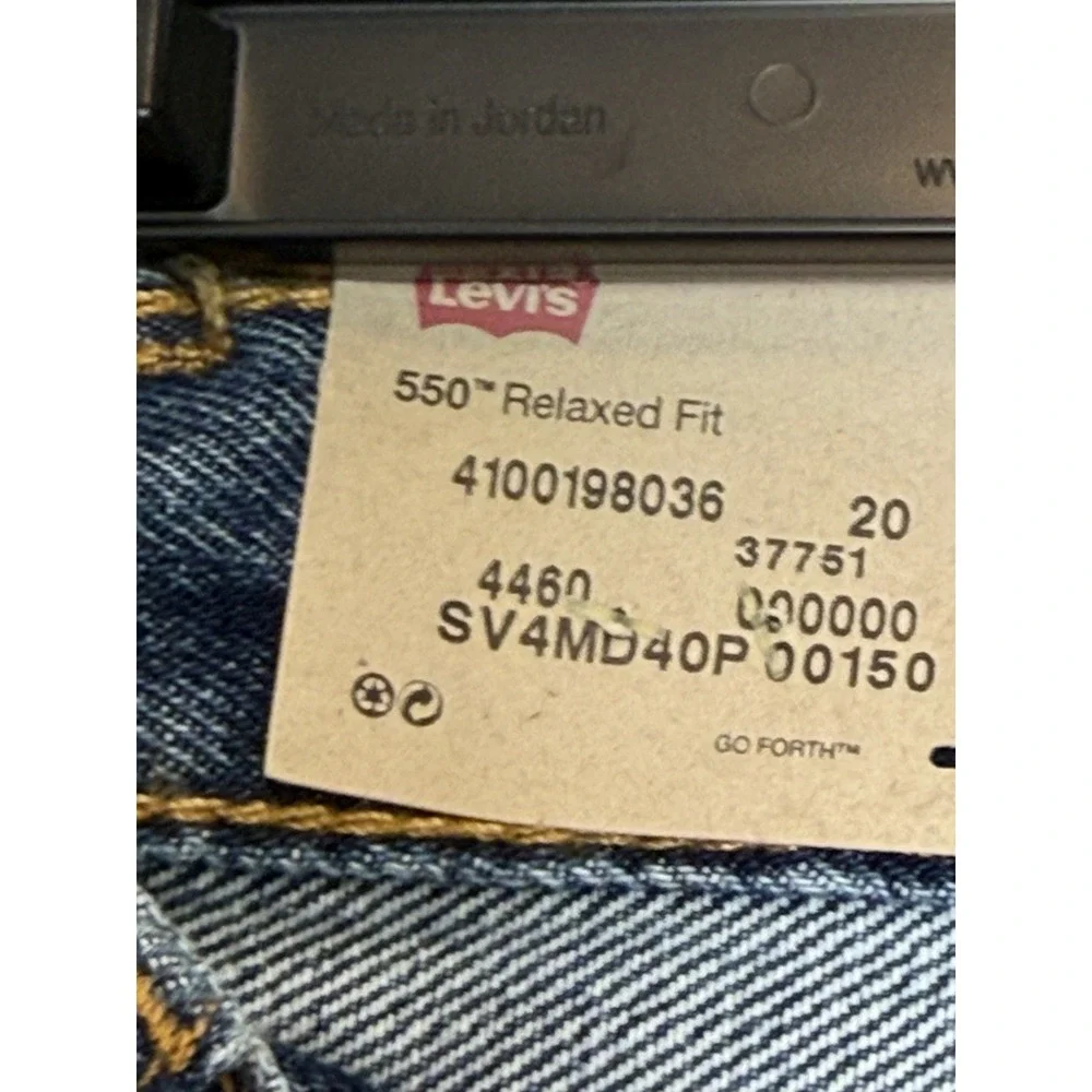 48 X 32 Levi's 550 Relaxed Fit Mens Big Tall Denim Jeans